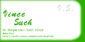 vince such business card